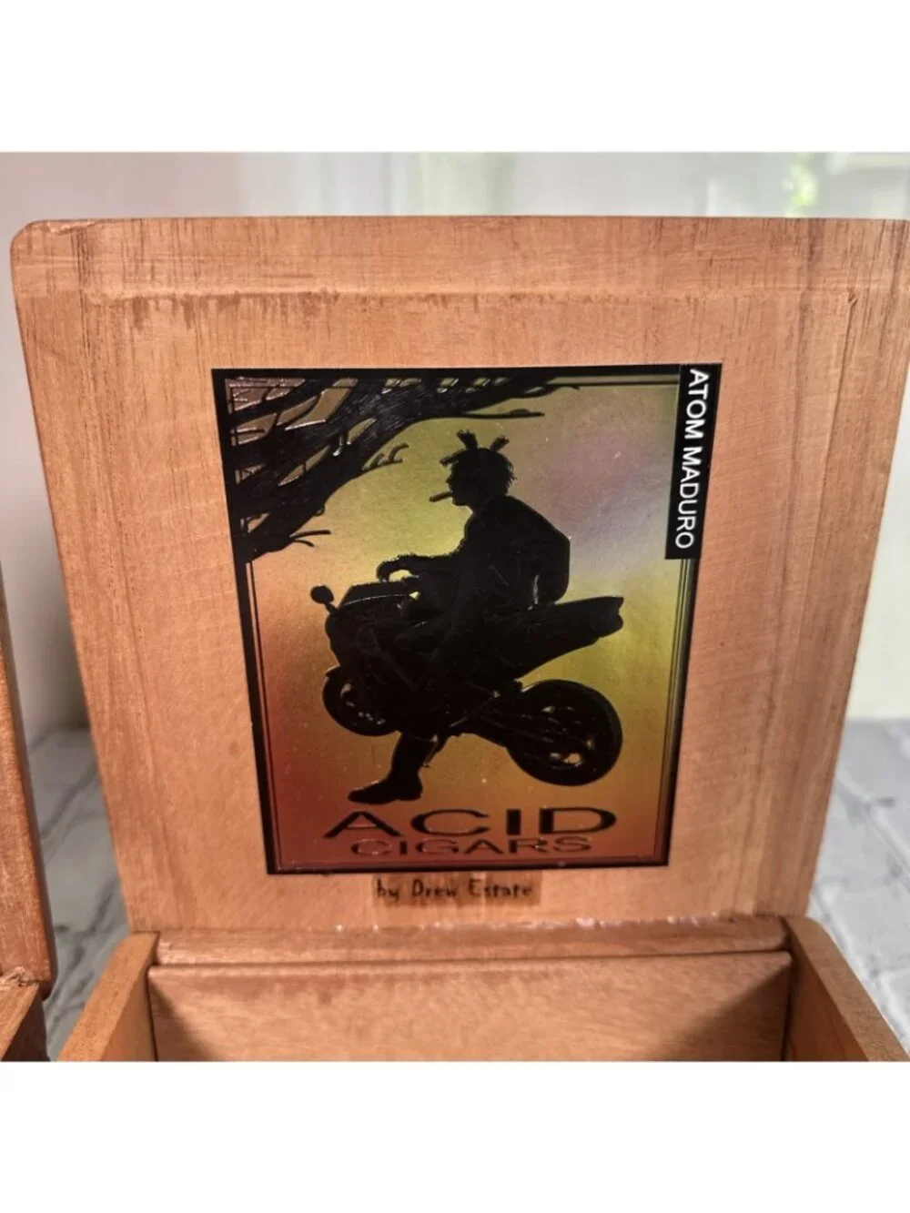 Acid EMPTY Cigar Box Lot Of 2 By Drew Estate Wood Crafts Storage Blondie & Atom